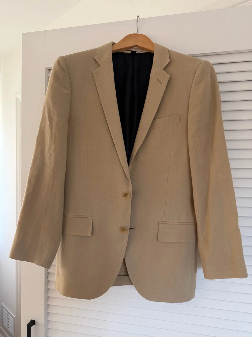 J. Crew Linen Men's Ludlow Tan Blazer - Smart Casual Jacket